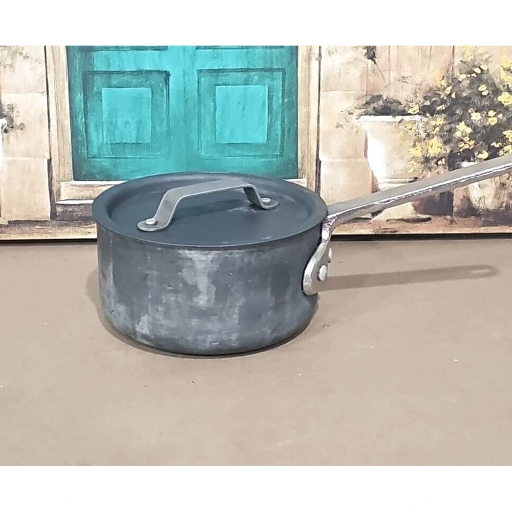 Vtg NSF Commercial Cookware Anodized Aluminum 1 1/2 Qt Pot 305 8701 1/2 w/Lid